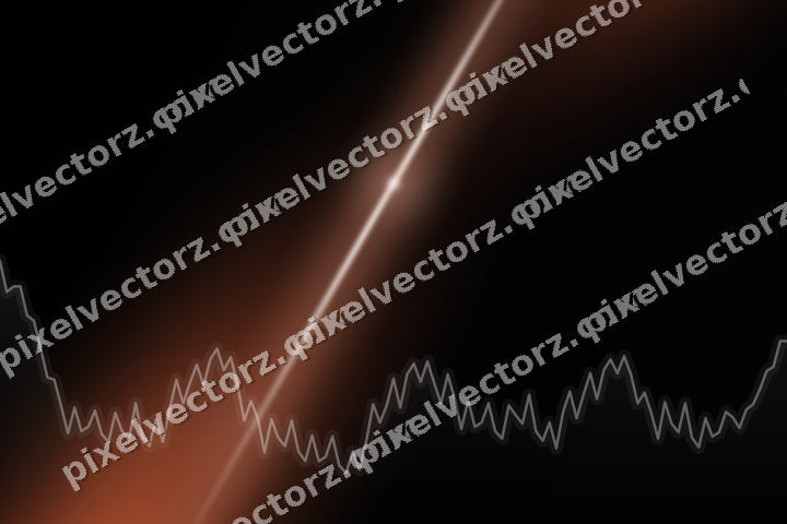 Glowing neon chart background in orange and cyan