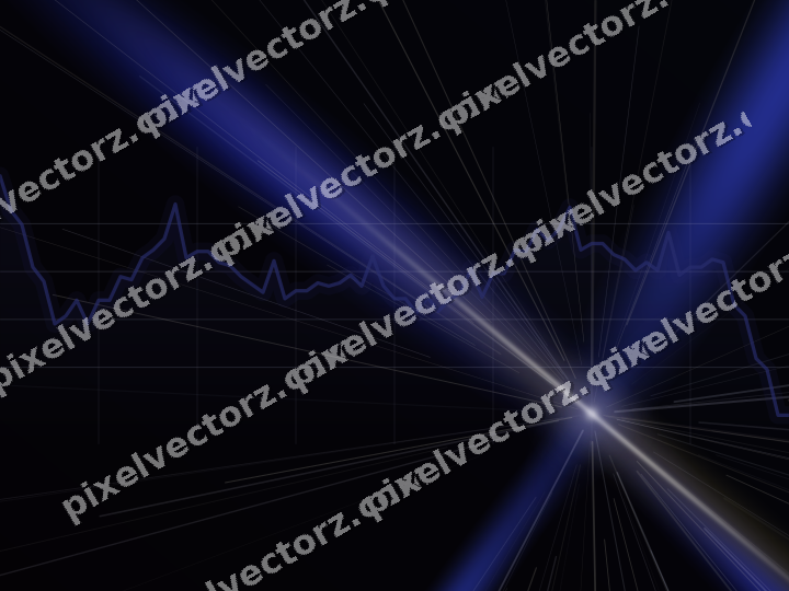 Glowing neon chart background in blue and amber
