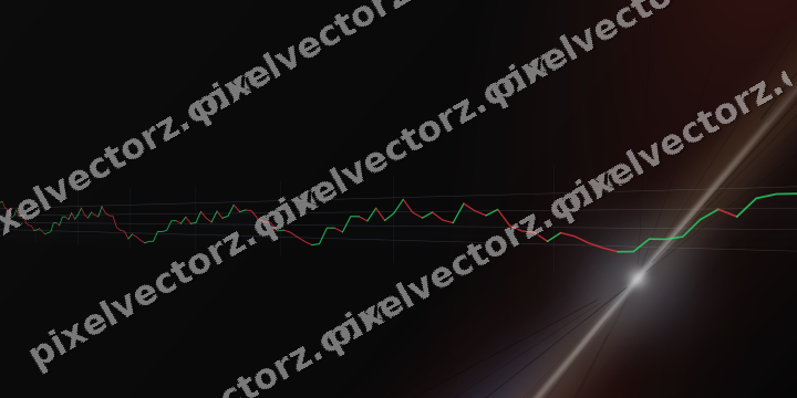 Glowing neon chart background in blue and red