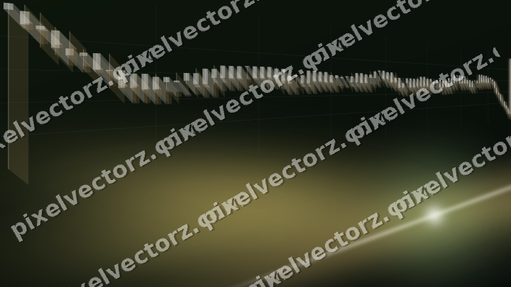 Glowing neon chart background in lime and yellow