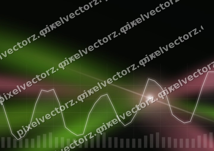 Glowing neon chart background in pink and lime