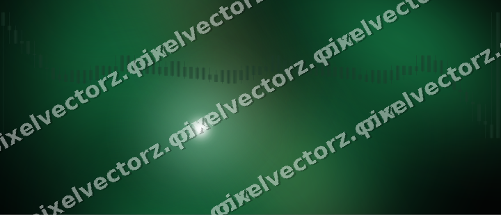 Glowing neon chart background in green and orange