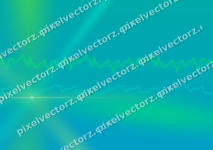 Glowing neon chart background in green and lime