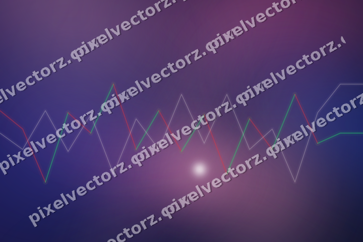 Glowing neon chart background in pink and blue