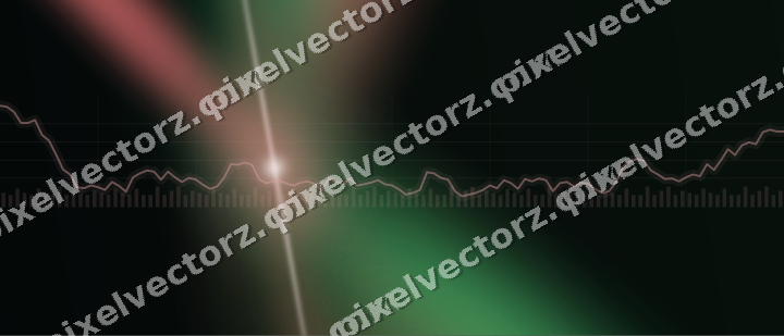 Glowing neon chart background in red and green