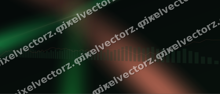 Glowing neon chart background in green and red