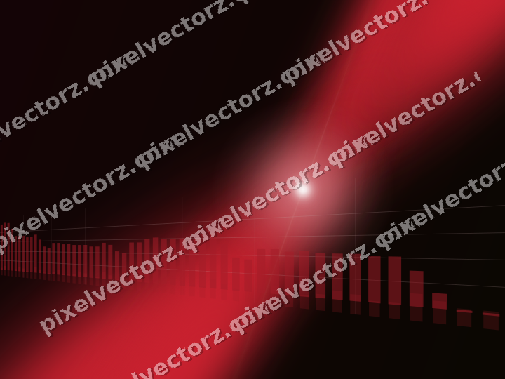 Glowing neon chart background in red and green