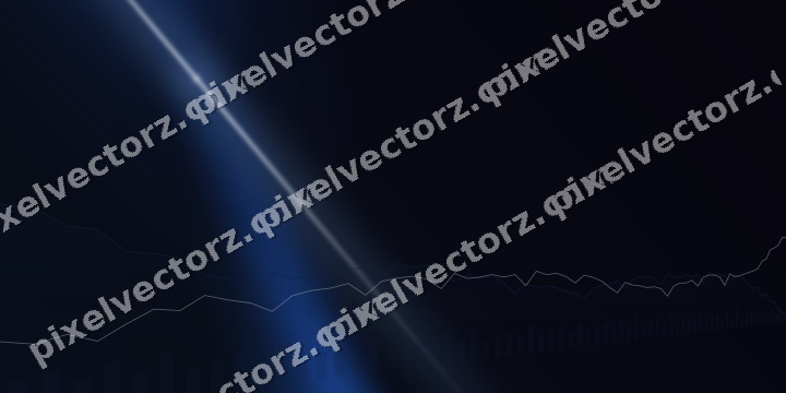 Glowing neon chart background in blue