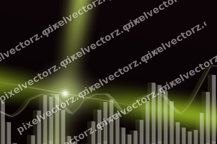 Glowing neon chart background in lime and pink
