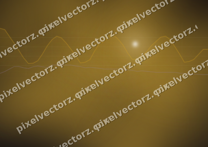 Glowing neon chart background in amber and purple