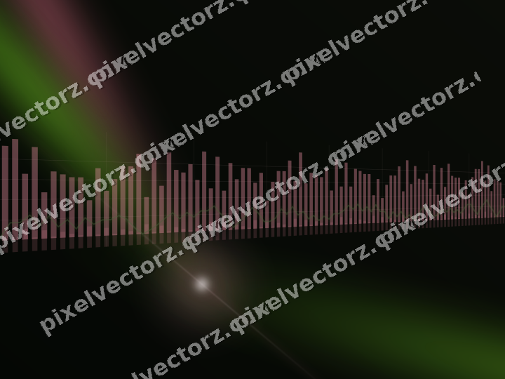 Glowing neon chart background in pink and lime