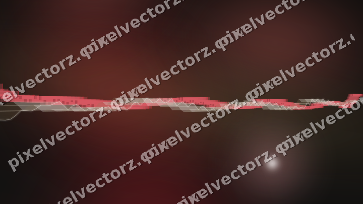 Glowing neon chart background in red and amber