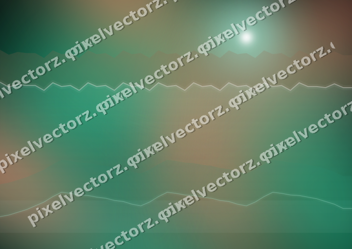Glowing neon chart background in green and orange
