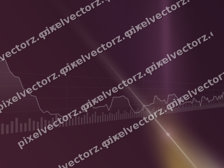 Glowing neon chart background in dark magenta and amber