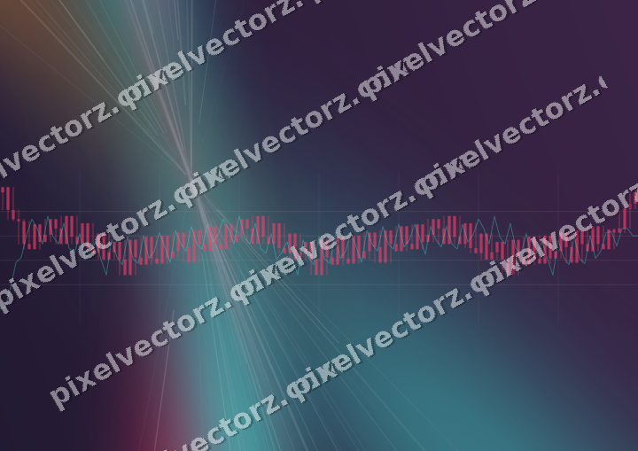 Glowing neon chart background in pink and amber