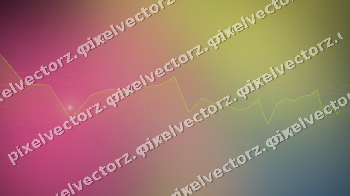 Glowing neon chart background in lime and amber