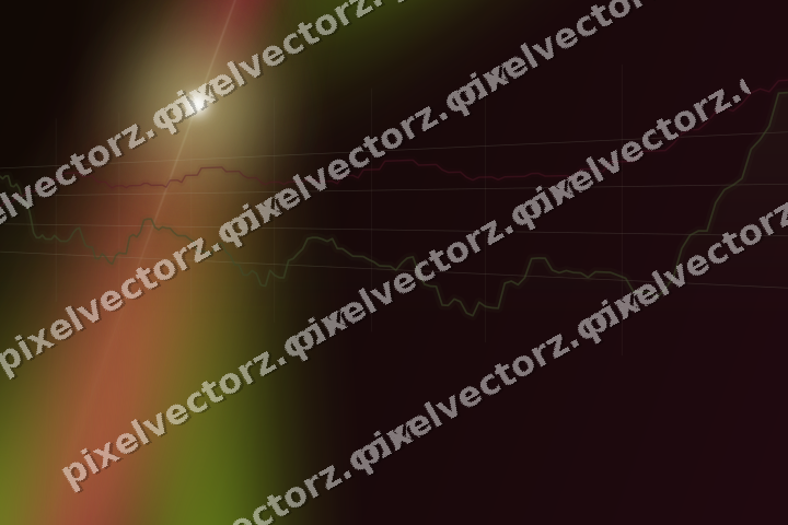 Glowing neon chart background in lime and pink