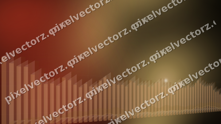Glowing neon chart background in orange and amber