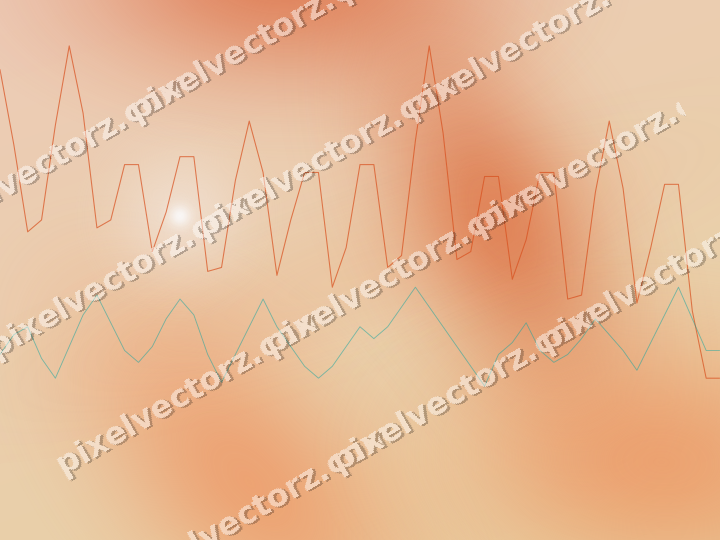 Soft pastel chart background in orange and teal