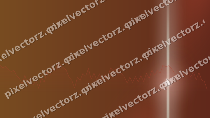 Glowing neon chart background in red and orange