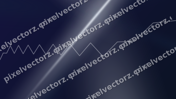 Glowing neon chart background in dark blue and white