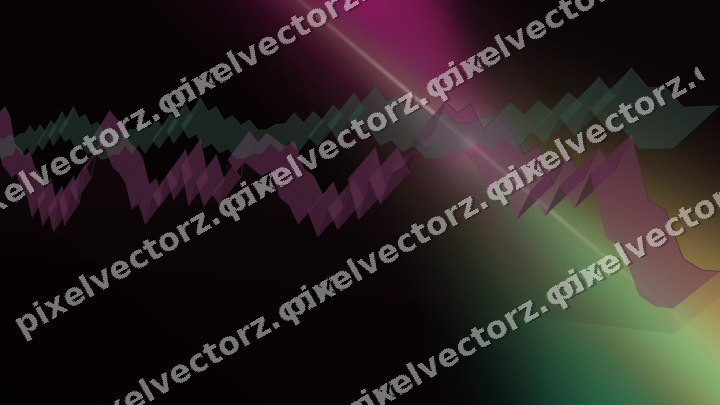 Glowing neon chart background in magenta and pink