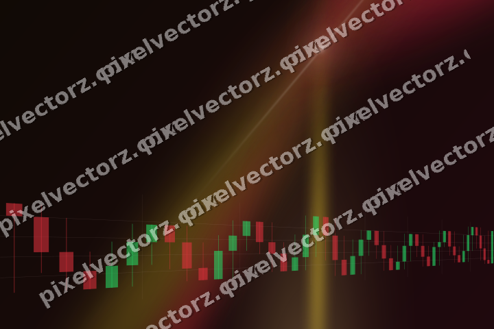 Glowing neon chart background in pink and red