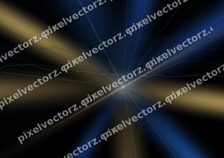 Glowing neon chart background in blue and amber