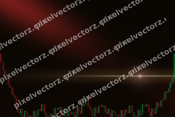 Glowing neon chart background in red and orange