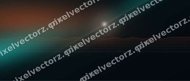 Glowing neon chart background in orange and teal