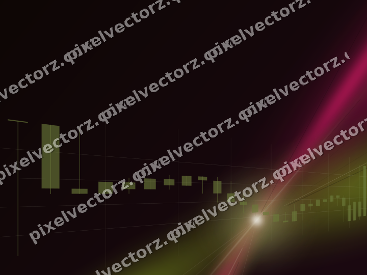 Glowing neon chart background in lime and pink