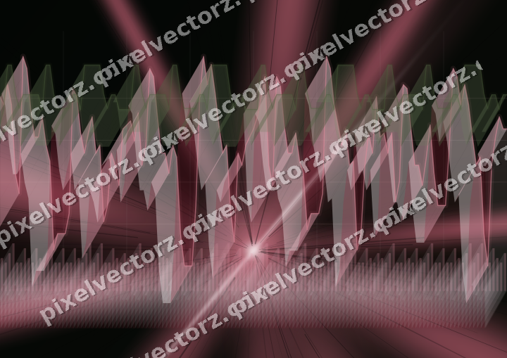 Glowing neon chart background in pink and lime