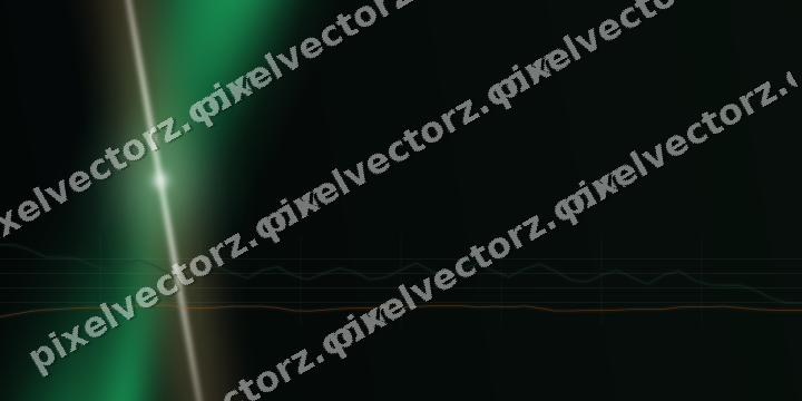 Glowing neon chart background in green and orange