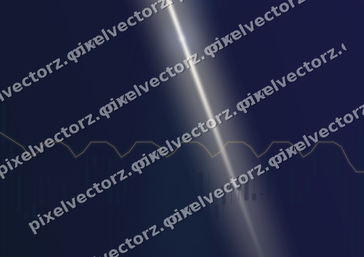 Glowing neon chart background in dark blue and amber