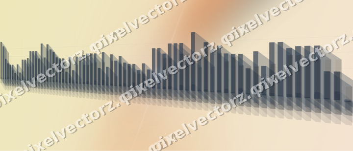 Soft pastel chart background in dark blue and orange