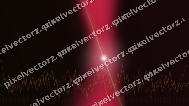 Glowing neon chart background in pink and red