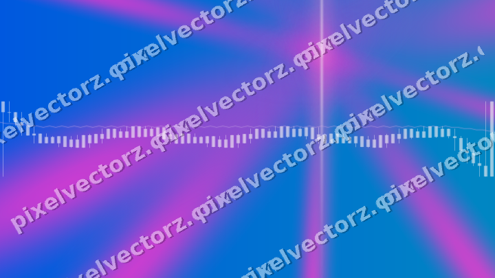 Glowing neon chart background in magenta and purple