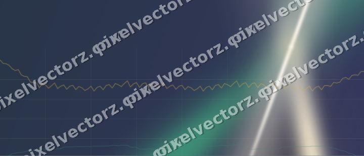 Glowing neon chart background in amber and green
