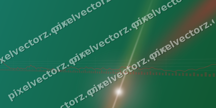 Glowing neon chart background in red and orange