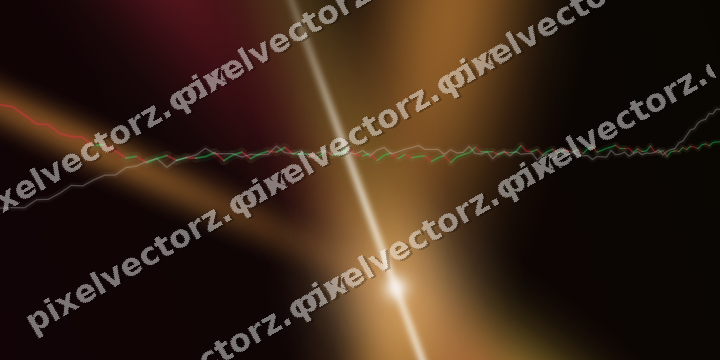 Glowing neon chart background in orange and amber