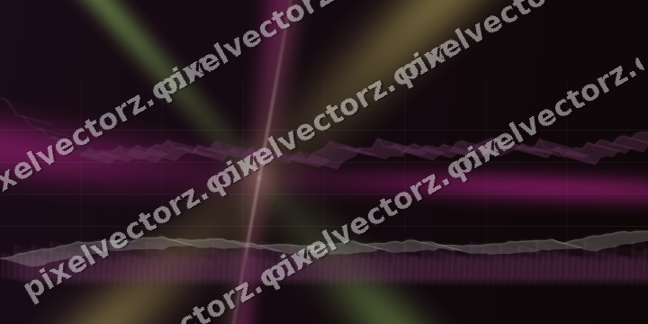 Glowing neon chart background in magenta and lime