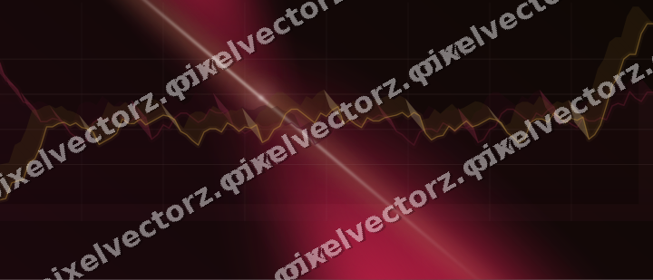 Glowing neon chart background in pink and amber