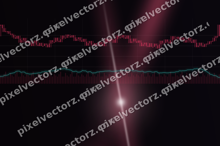 Glowing neon chart background in pink and amber