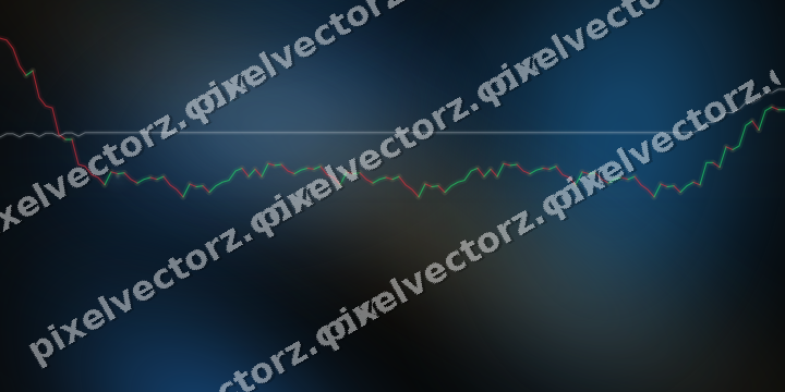 Glowing neon chart background in blue and red