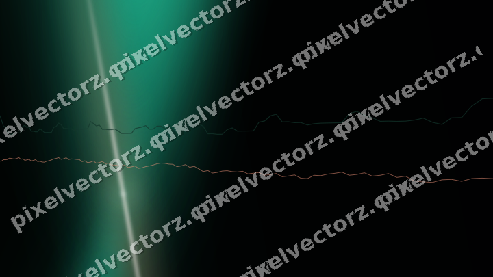 Glowing neon chart background in green and orange