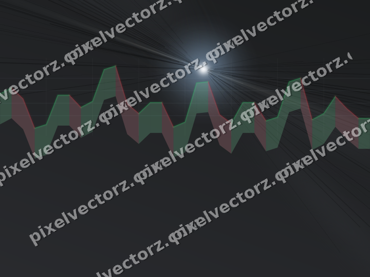 Glowing neon chart background in yellow and grey
