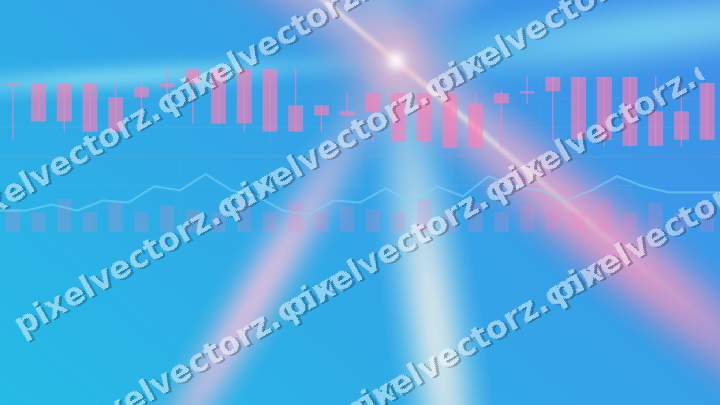 Glowing neon chart background in pink and cyan