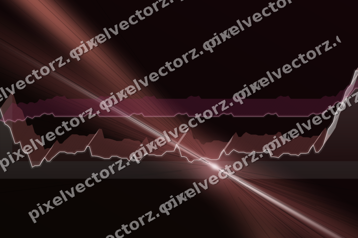 Glowing neon chart background in pink and red
