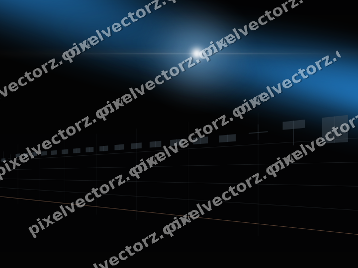 Glowing neon chart background in blue and orange