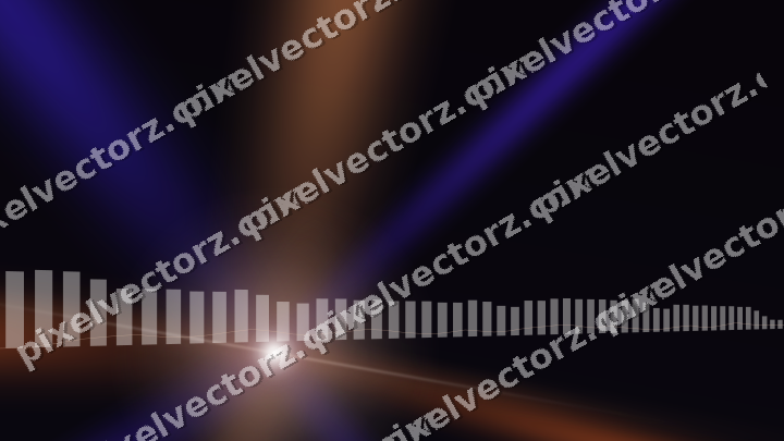 Glowing neon chart background in orange and blue